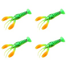 가재 소프트 루어 낚시 미끼 9.5cm, 2, 4개