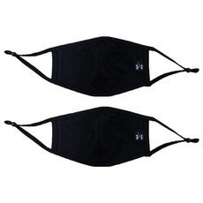 들꽃잠 아동용 인견 다이마루 필터 입체마스크, 1개입, 2개, 블랙