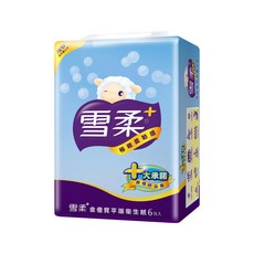 雪柔 金優質平版衛生紙 300抽 x 6包, 極緻柔韌觸感, 1袋