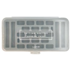 Clover 可樂牌 梭編工具收納盒, 透明色 + 灰色, 1個