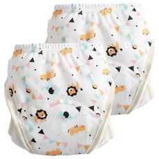 加厚6層學習褲 尿布褲, 彩旗獅子, 2件, 1組