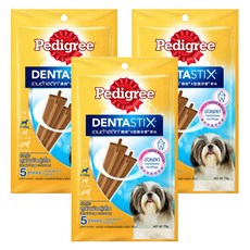 Pedigree 寶路 DENTASTIX X型潔牙骨 原味, 75g, 3包
