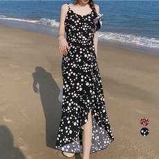 POPLAR NC Neloa吊帶連身裙, 黑色