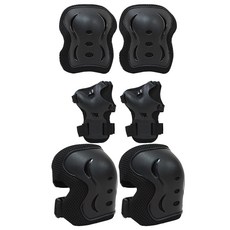 SPEED STAR 護腕 2入 + 護肘 2入 + 護膝 2入組, 黑色, 1組