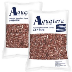 아쿠아테라 수족관 바닥재 홍사모래 5mm 3.5Kg, 2개