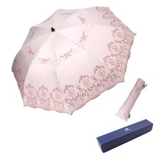 AGATHA 璦嘉莎 防紫外線 Noblesse 雙面圖案纖細陽傘 + 禮品用陽傘盒組