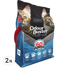 오더버스터 응고형 멀티캣 고양이 모래, 12kg, 2개