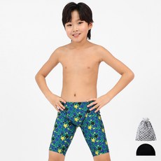 AQUATICA 男童星星泳褲 AQA203+彈性泳帽 隨機出貨+塑膠束口泳具袋