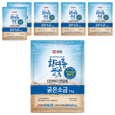 샘표 한여름눈꽃 굵은소금, 3kg, 6개
