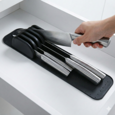 Clover商社 廚房矽膠刀架, 黑色, 1個