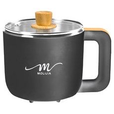 MOLIJIA 魔力家 M19雙層防燙不鏽鋼美食鍋 黑木紋 1.2L, BY011019