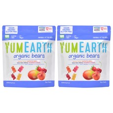 야미얼스 유기농 베어 젤리, 237.6g, 망고 + 복숭아 + 체리 + 딸기 혼합맛, 2개