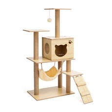 세이코코아 원목 해먹 캣타워, 혼합색상, 1개