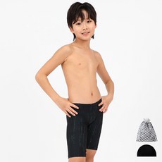 AQUATICA 男童條紋泳褲 AQA207+彈性泳帽 隨機出貨+塑膠束口泳具袋