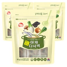 해표 야채 다시팩, 90g, 3개