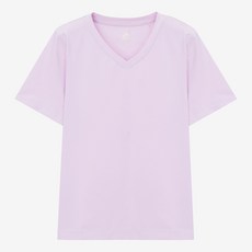 베이직하우스 여성용 브이넥 슬림핏 스판 반팔 티셔츠 LATS0204