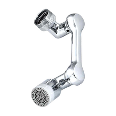 ANTIAN 1080度 萬向旋轉水龍頭機械臂/雙模出水延伸器 洗手/潔面/漱口起泡節水防濺器, 1個