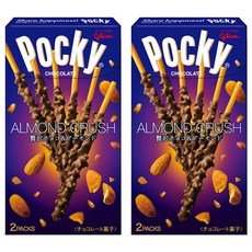 glico 格力高 Pocky 百奇 杏仁粒粒巧克力棒, 42.3g, 2盒