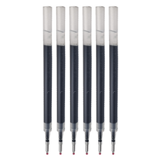 MUJI 無印良品 自由換芯 滑順膠墨筆芯 0.5mm, 藍黑色, 6支