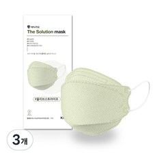 애니가드 더솔루션 마스크 소형 KF80, 10개입, 3개, 올리브스트라이프