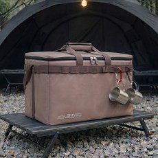 레토 보온 보냉 쿨러백, 네츄럴 브라운, 45L