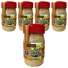 元歲本舖 熟炒白芝麻粒 原味元香 鹹甜皆宜, 150g, 5罐