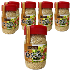 元歲本舖 熟炒白芝麻粒 原味元香 鹹甜皆宜, 150g, 6罐