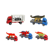 A&L 奧麗 1:65迷你合金車 Set 5個 擬真等比例打造 環保材質製造, 動物款, 1組