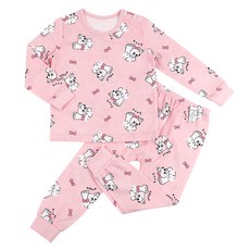 Maykids 女童粉紅貴賓犬9分30支單面內衣套裝