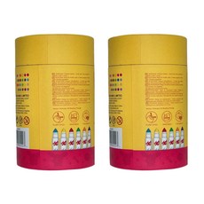 Jar Melo 原創美玩兒童可水洗彩色筆 24色, 錐形筆頭, 遇水速溶, 筆帽救命孔, 2組