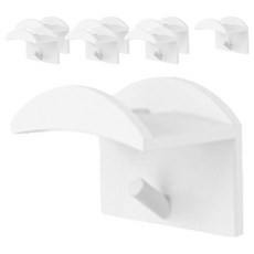 DOSell 免打孔帽子掛架掛鉤, 白色, 8個