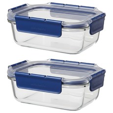 LocknLock 樂扣樂扣 頂級透明耐熱玻璃保鮮盒 B1C9 長方形, 2個, 1個容器 + 1個蓋子