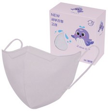 고래마스크 새부리형 일회용 중소형(MS), 30매입, 1개, 라일락블루