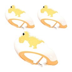 小麥購物 兒童護耳洗髮帽 恐龍款 Y518 62g, 陽光黃, 3個