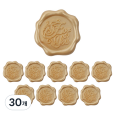 recoz 經典封蠟貼紙, 30個, 金色