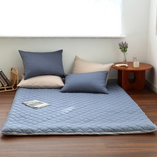 韓國 amante Cotton Bell 純棉絎縫床墊套, 墨藍色