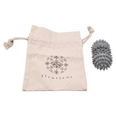 fleurient 芙樂莉 舒壓按摩球 附收納袋, 刺刺花生 灰色, 1個