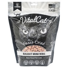 Vital ESSENTIALS 貓用生食餐 迷你顆粒 凍乾技術 單一肉源 不含穀類, 兔肉, 340g, 1包