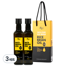 Rizi Pure嚴選糙米油 2瓶入+瓶身保護套 1枚入組合, 3組