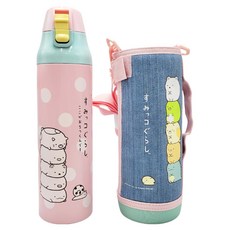 Skater 不鏽鋼水壺附水壺套 彈蓋直飲式, 角落生物, 990ml, 1個