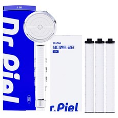 Dr.Piel 皮益博士 寬版蓮蓬頭, 1個, Dr.Piel 寬版過濾蓮蓬頭 + 1階濾芯 3入組