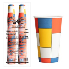 Neulpuleun 圖案印刷紙杯 500ml, 1個, 100入