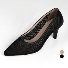 핑크썸 수제 미챤스 망사 펌프스 하이힐 ZWK06