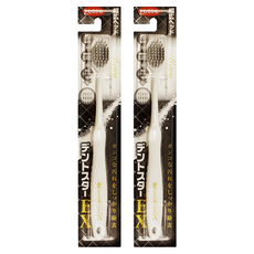 日本稻田齒 0.02EX超極細毛炭抗菌牙刷 深入齒縫及牙齦溝 顏色隨機, 1入, 2支