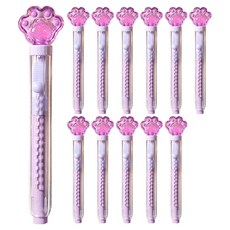 2Youngdesign 推滑式貓咪橡皮擦, 紫色, 12個