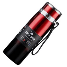Jelluttuk 大容量真空運動保溫瓶, 800ml, 1個, 紅色