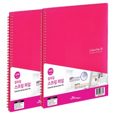 ECO Chungwoon 線圈資料夾 A4 30頁, 粉色, 2個