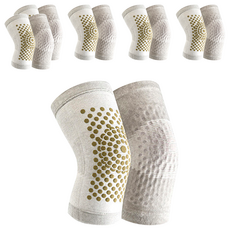 艾草自發熱式保暖蓄熱護膝, 關節疼痛可用, 30 x 15.5cm, 6個