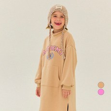 OWLEYBARN 女童學院風半高領刷毛連身裙