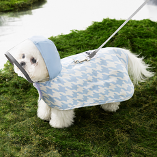 PASTEL PET 寵物圖案連帽斗篷雨衣, 1個, 藍色